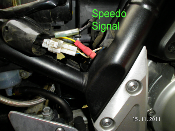 A Posit-Tap connector is used to tap the speedo signal, or you might just use our GPS module instead, which is very easy to install. speedosignal.jpg
